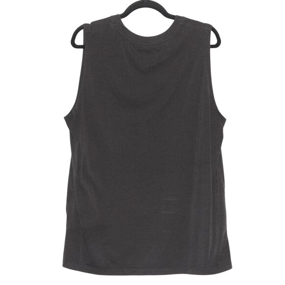 Nike Black Logo Muscle Tee Tank Top w Pocket Large - Picture 3 of 4